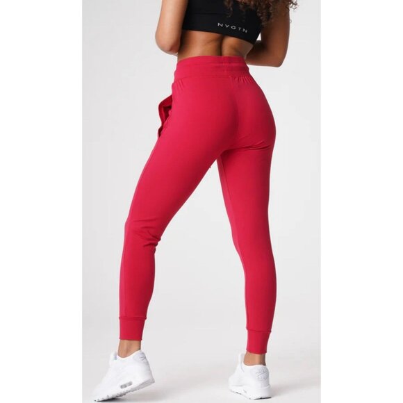 NVGTN Ruby Red Jogger Pant Women Small Athletic Athleisure Gym Workout Yoga - Picture 9 of 9